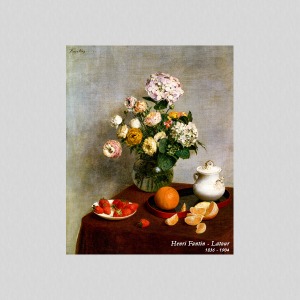 메이크룩스 UHD 명화 앙리 팡탱 라투르 - 여름에 피는 꽃들과 과일