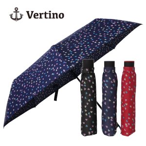 베르티노 폰지 하트 수동 접이식 3단 우산