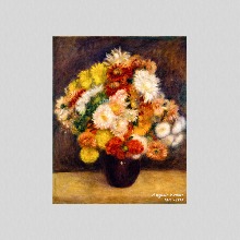 메이크룩스 UHD 명화 욕실 아트월 아트보드 르누아르 - Bouquet of Chrysanthemums