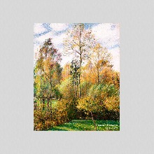 메이크룩스 UHD 명화 욕실 아트월 아트보드 카미유 피사로 - 에라니의 가을 포블러 나무