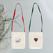 귀요미 미니 크로스 에코백 어깨끈 소풍 가방 와펜자수 스팽글 디자인